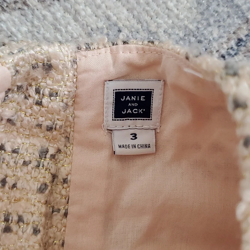 Janie and Jack Toddler Girls Boucle Ruffle Dress Sz3